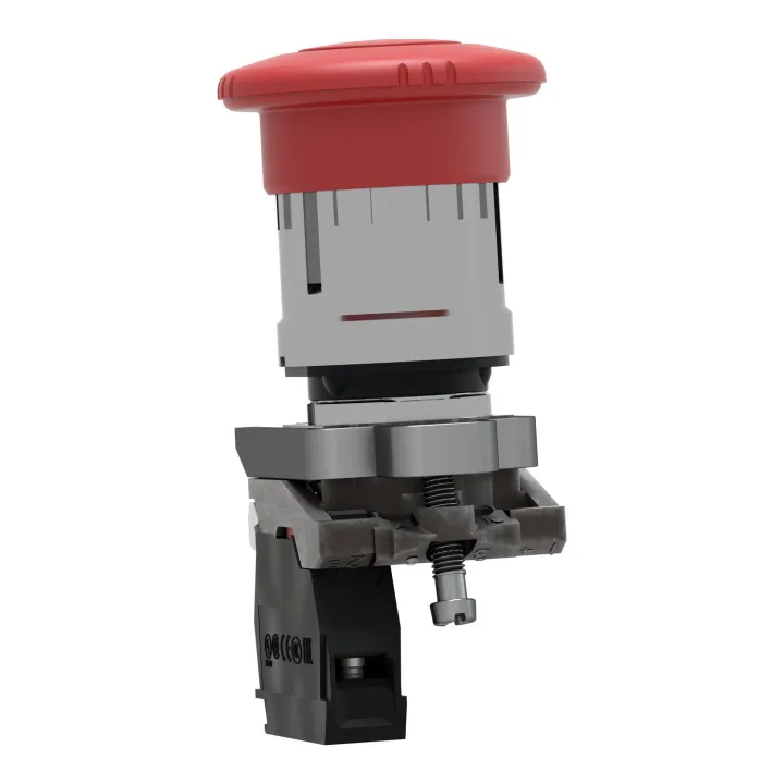 Harmony XB4 - bouton arrêt urgence - Ø40 - pousser tourner - rouge - 1O - vis