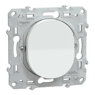 Ovalis - bouton poussoir à fermeture - 10A Blanc