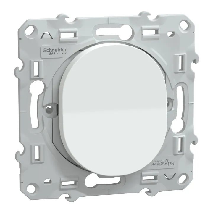 Ovalis - bouton poussoir à fermeture - 10A Blanc