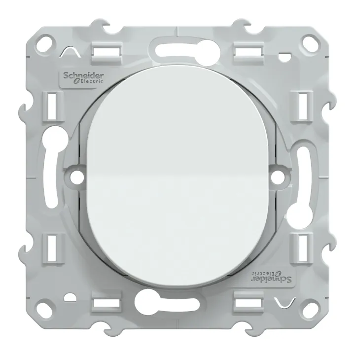 Ovalis - bouton poussoir à fermeture - 10A Blanc