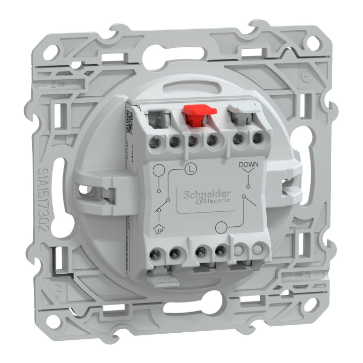 Ovalis - interrupteur 2 boutons pour volet roulant- 6AX -Blanc