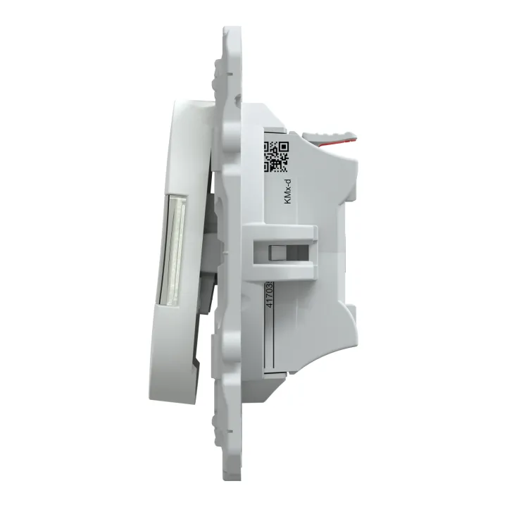 Ovalis - poussoir à fermeture avec porte-étiquette - 10AX - Blanc