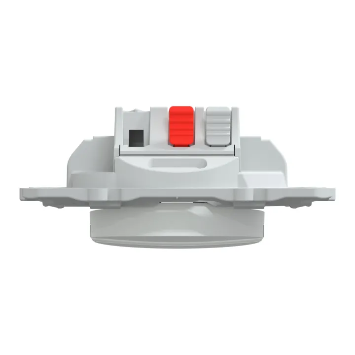Ovalis - poussoir à fermeture avec porte-étiquette - 10AX - Blanc
