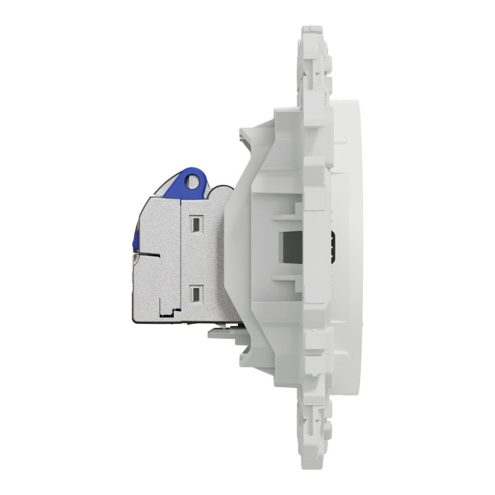 Odace - prise RJ45 - Cat6A STP grade 3TV - blanc craie