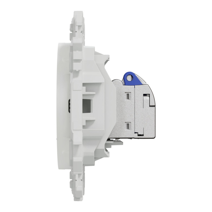 Odace - prise RJ45 - Cat6A STP grade 3TV - blanc craie