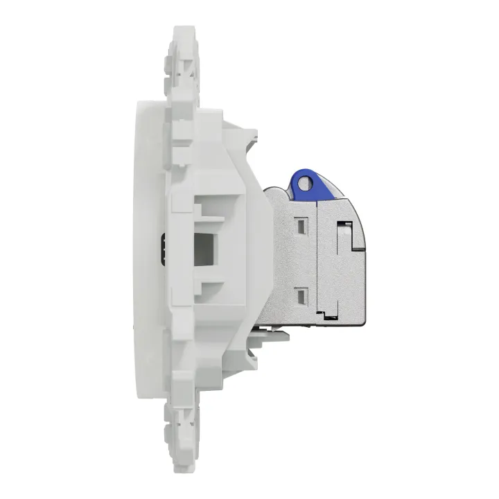 Odace - prise RJ45 - Cat6A STP grade 3TV - blanc craie