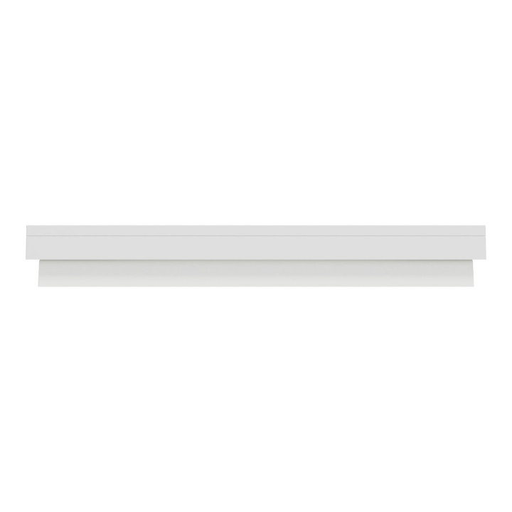 Odace Métal - plaque de finition 1 poste - effet Céramique Blanc support blanc