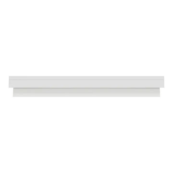 Odace Métal - plaque de finition 1 poste - effet Céramique Blanc support blanc