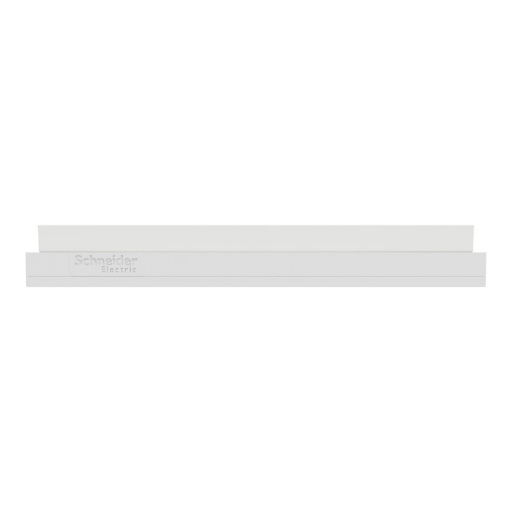 Odace Métal - plaque de finition 1 poste - effet Céramique Blanc support blanc