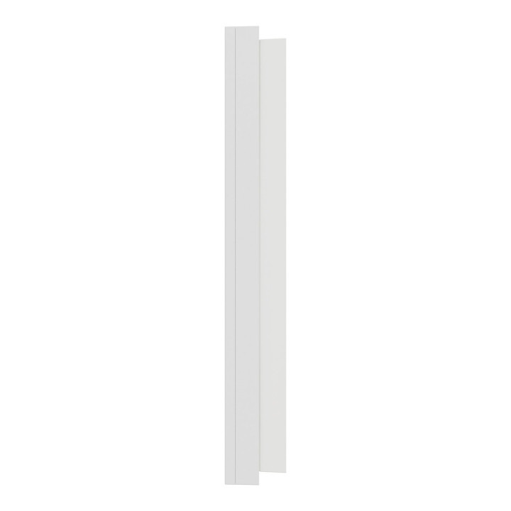 Odace Métal - plaque de finition 1 poste - effet Céramique Blanc support blanc