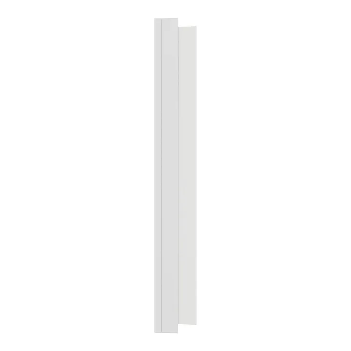 Odace Métal - plaque de finition 1 poste - effet Céramique Blanc support blanc