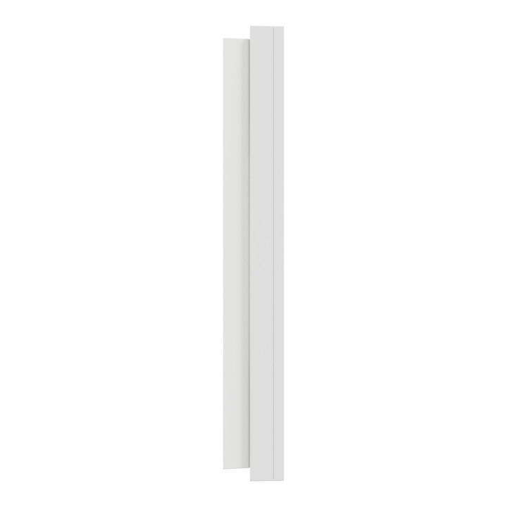 Odace Métal - plaque de finition 1 poste - effet Céramique Blanc support blanc