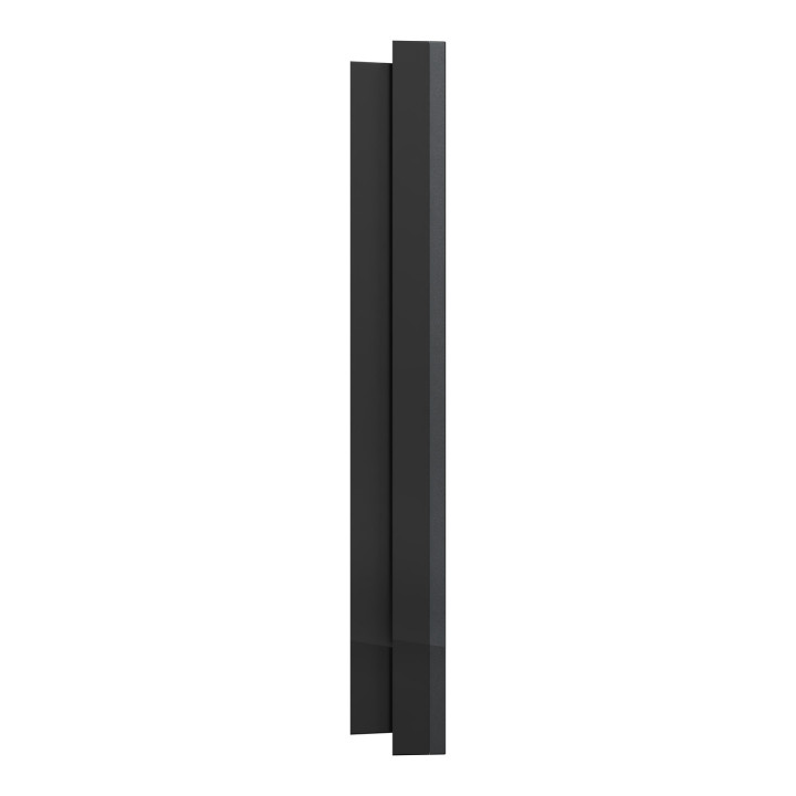 Odace Métal - plaque de finition 3 postes - effet Perle Noire support noir