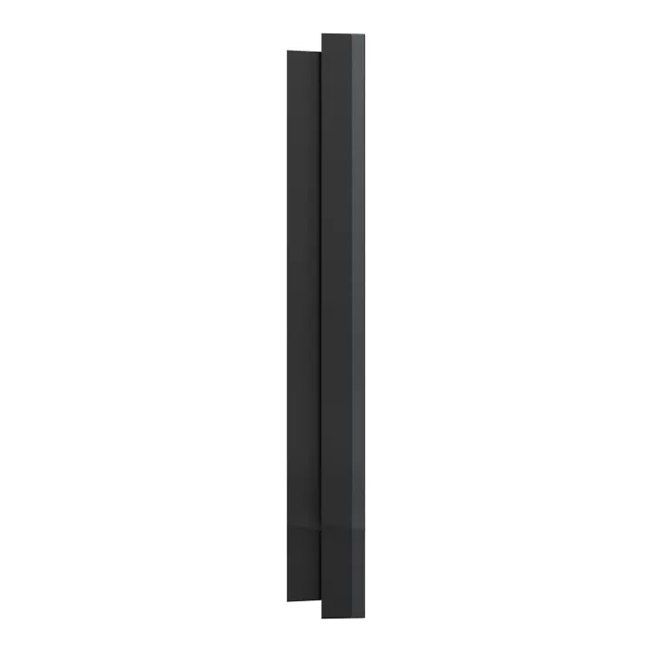 Odace Métal - plaque de finition 3 postes - effet Perle Noire support noir