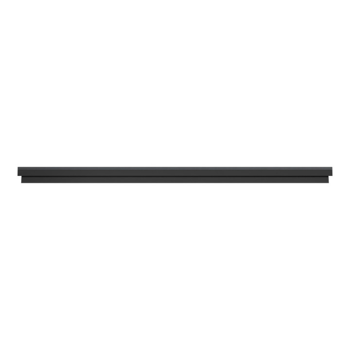 Odace Métal - plaque de finition 3 postes - effet Perle Noire support noir