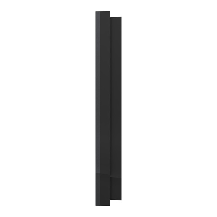 Odace Métal - plaque de finition 3 postes - effet Perle Noire support noir