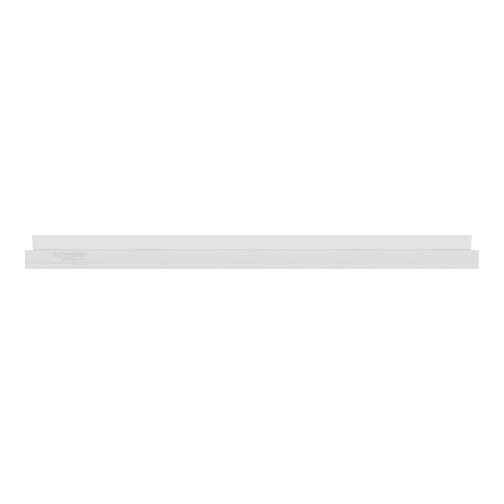 Odace Métal - plaque de finition 2 postes - effet Céramique Blanc support blanc