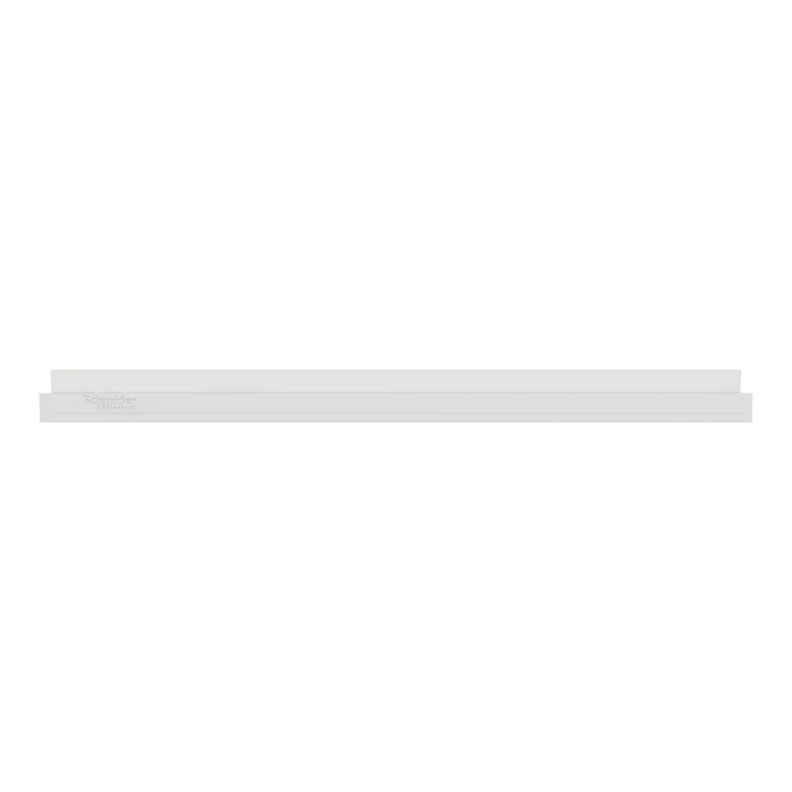 Odace Métal - plaque de finition 2 postes - effet Céramique Blanc support blanc