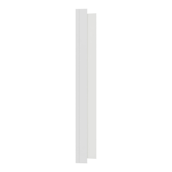 Odace Métal - plaque de finition 2 postes - effet Céramique Blanc support blanc