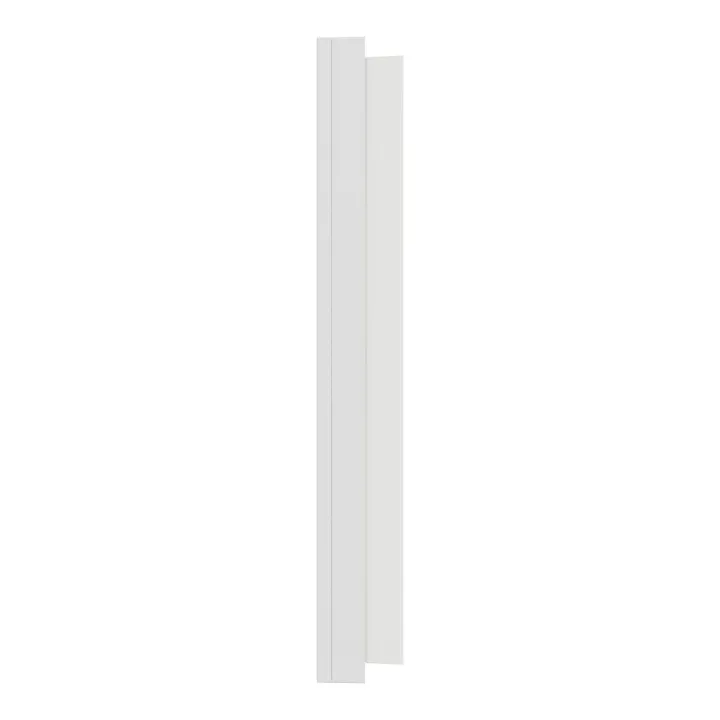 Odace Métal - plaque de finition 2 postes - effet Céramique Blanc support blanc