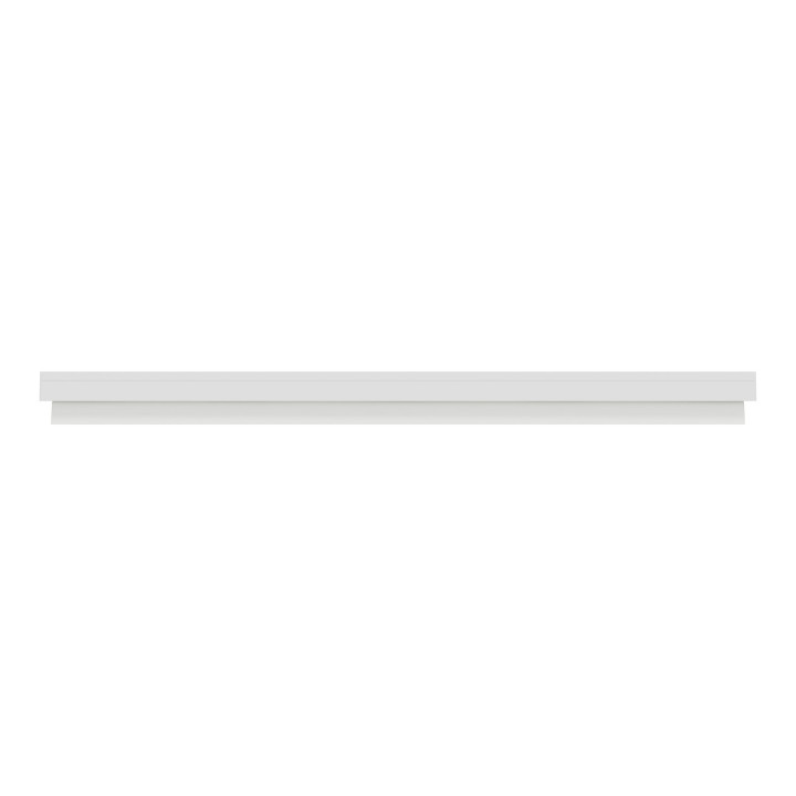Odace Métal - plaque de finition 2 postes - effet Céramique Blanc support blanc