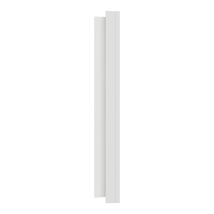 Odace Métal - plaque de finition 2 postes - effet Céramique Blanc support blanc
