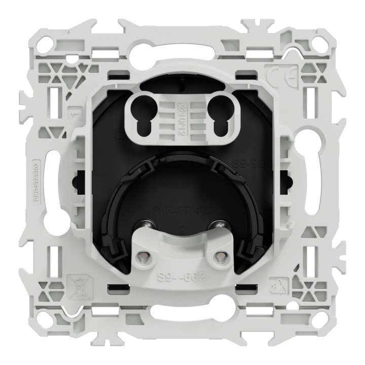 Odace - sortie de câble - serre câble 6 à 12 mm² - noir onyx