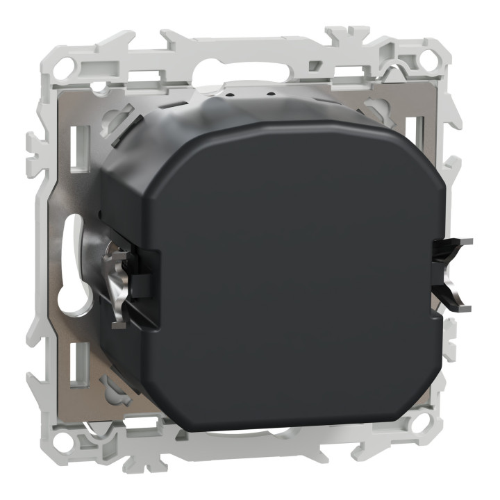 Odace - variateur de lumière universel 2 ou 3 fils - rotatif - blanc craie
