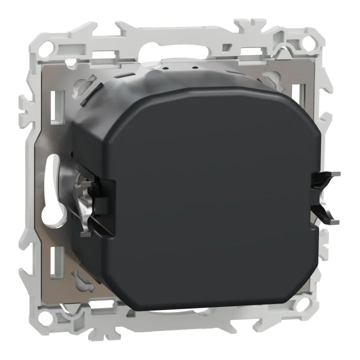 Odace - variateur de lumière universel 2 ou 3 fils - rotatif - blanc craie