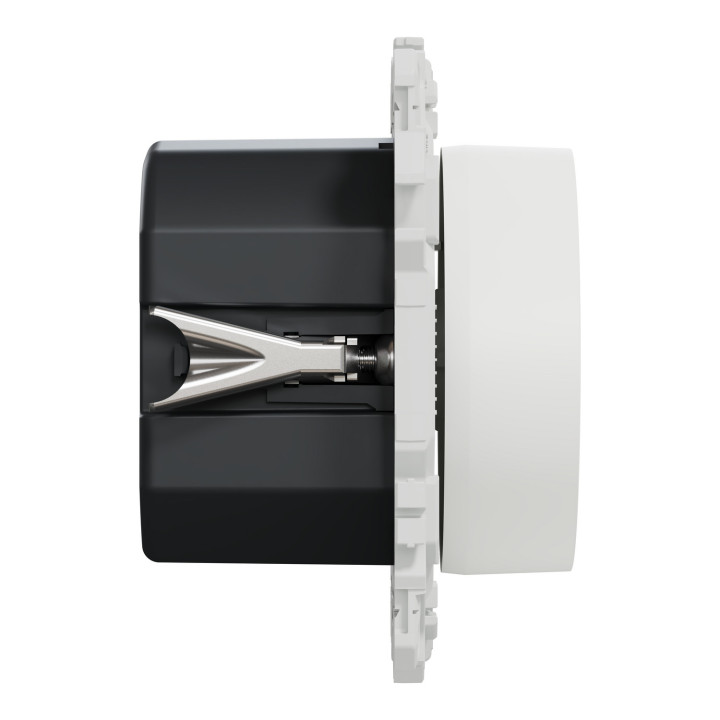 Odace - variateur de lumière universel 2 ou 3 fils - rotatif - blanc craie
