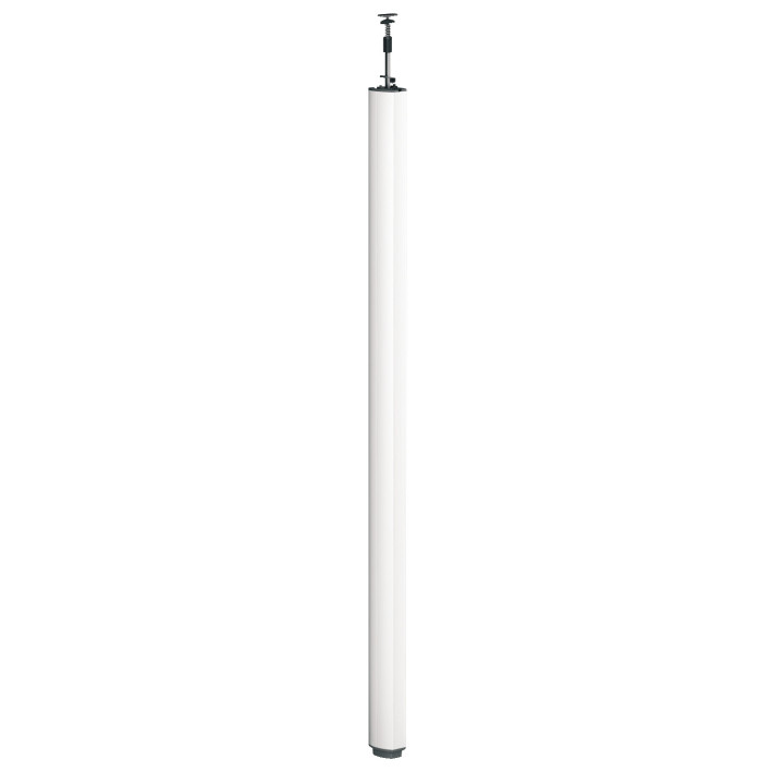 OptiLine 45, colonne fixe à vérin aluminium laqué blanc P 2 faces de 3,9 à 4,3 m