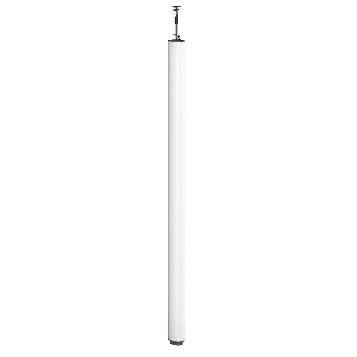 OptiLine 45, colonne fixe à vérin aluminium laqué blanc P 2 faces de 3,9 à 4,3 m