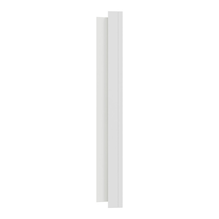 Odace Métal - plaque de finition 3 postes - effet Céramique Blanc support blanc