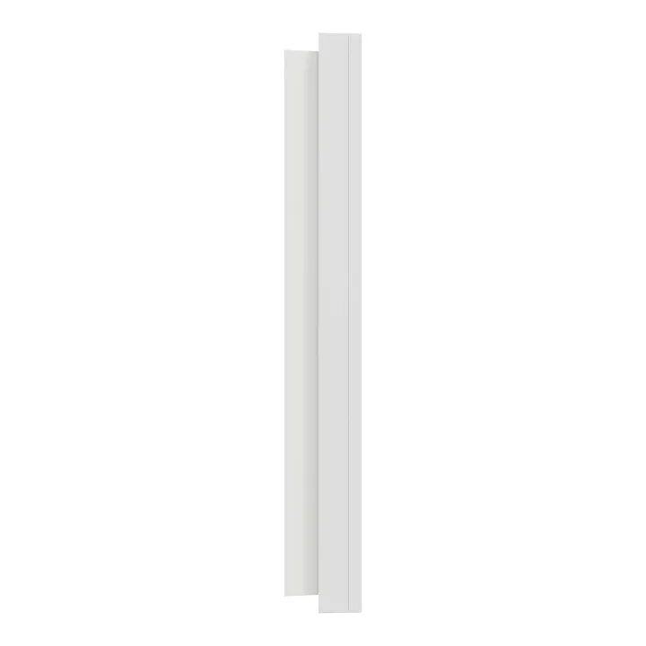 Odace Métal - plaque de finition 3 postes - effet Céramique Blanc support blanc