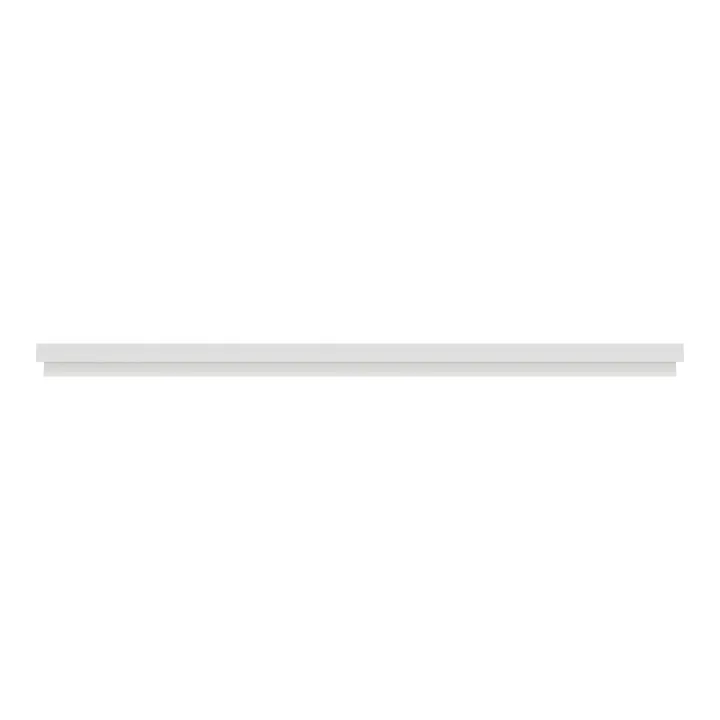 Odace Métal - plaque de finition 3 postes - effet Céramique Blanc support blanc