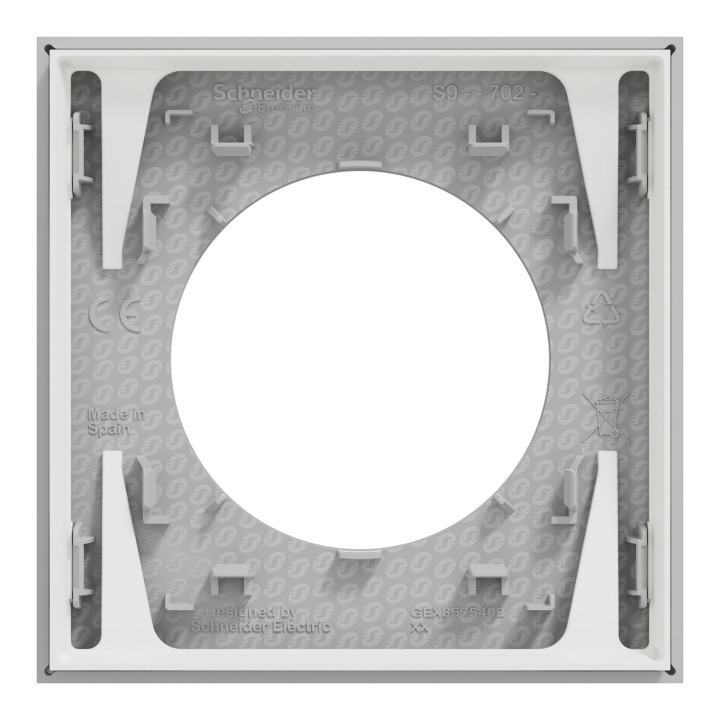Odace - plaque de finition 1 poste - couleur Gris galet
