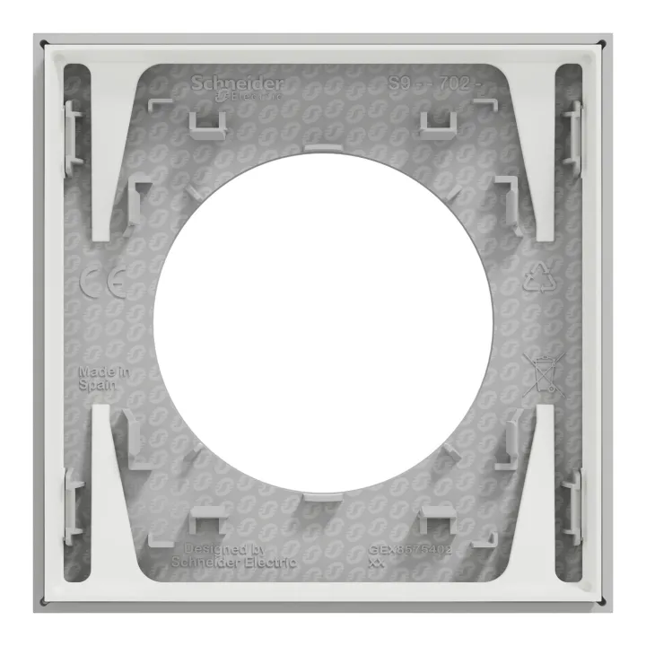 Odace - plaque de finition 1 poste - couleur Gris galet