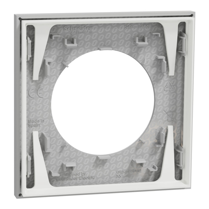 Odace - plaque de finition 1 poste - couleur Gris galet