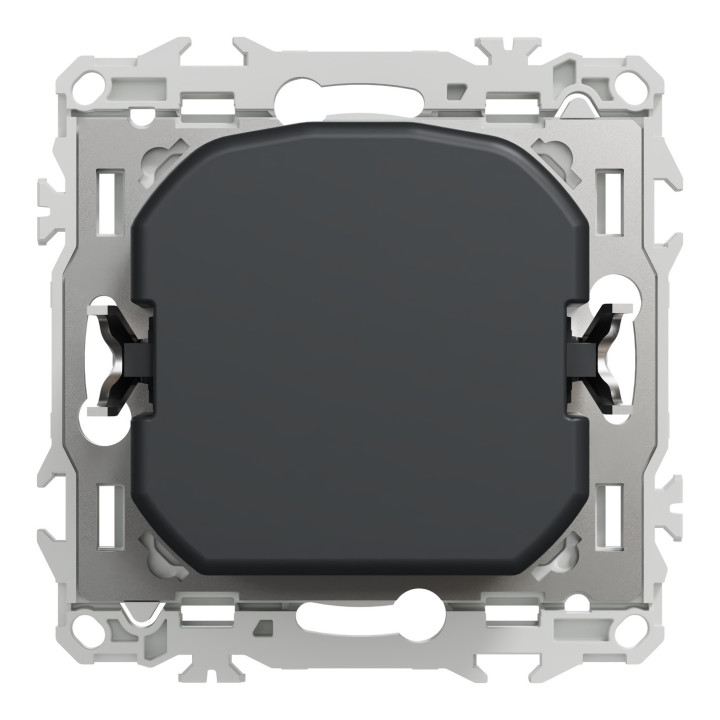 Odace - variateur de lumière universel 2 ou 3 fils - rotatif - noir onyx