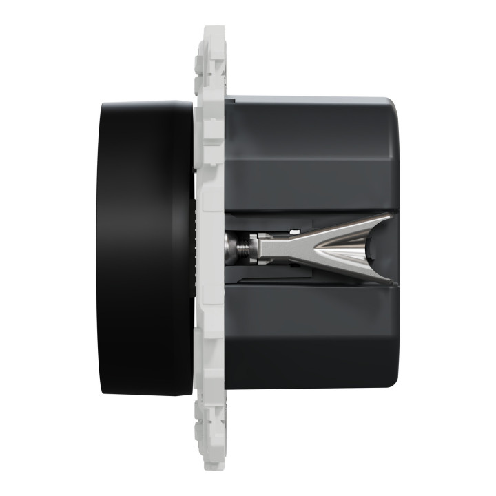 Odace - variateur de lumière universel 2 ou 3 fils - rotatif - noir onyx