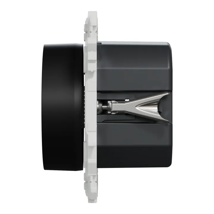 Odace - variateur de lumière universel 2 ou 3 fils - rotatif - noir onyx