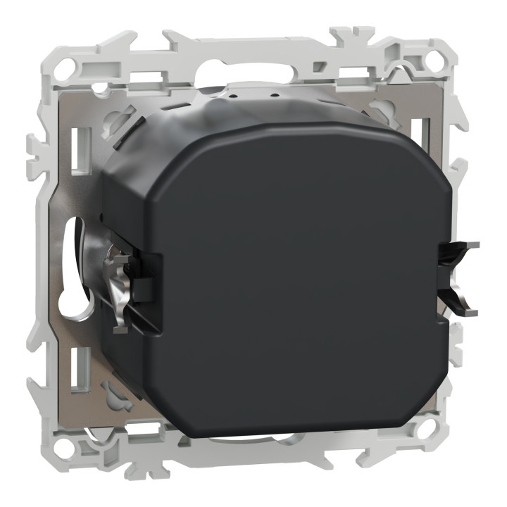 Odace - variateur de lumière universel 2 ou 3 fils - rotatif - noir onyx
