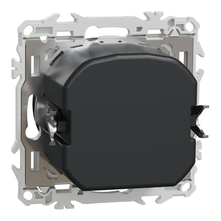 Odace - variateur de lumière universel 2 ou 3 fils - rotatif - noir onyx