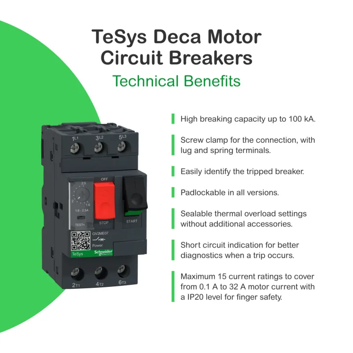 TeSys GV2ME - disj. moteur - 6..10A - 3P 3d - déclencheur magnéto-thermique
