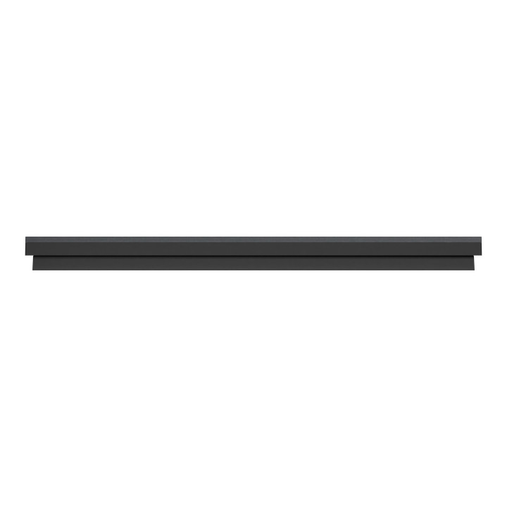 Odace Métal - plaque de finition 2 postes - effet Perle Noire support noir