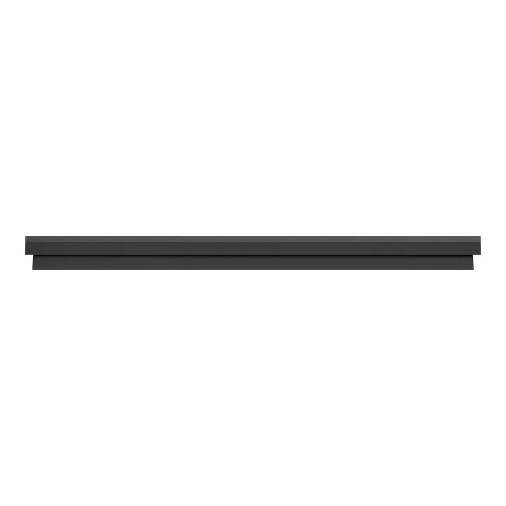 Odace Métal - plaque de finition 2 postes - effet Perle Noire support noir