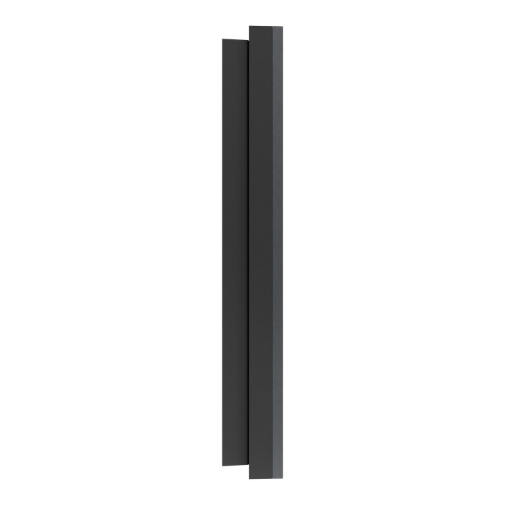 Odace Métal - plaque de finition 2 postes - effet Perle Noire support noir