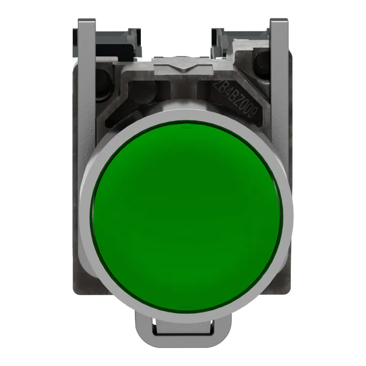 Harmony XB4 - bouton poussoir à impulsion - Ø22 - vert - 1O+1F - vis étrier