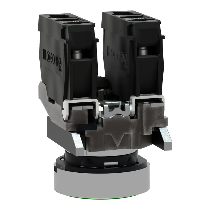 Harmony XB4 - bouton poussoir à impulsion - Ø22 - vert - 1O+1F - vis étrier