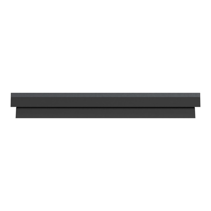 Odace Métal - plaque de finition 1 poste - effet Perle Noire support noir